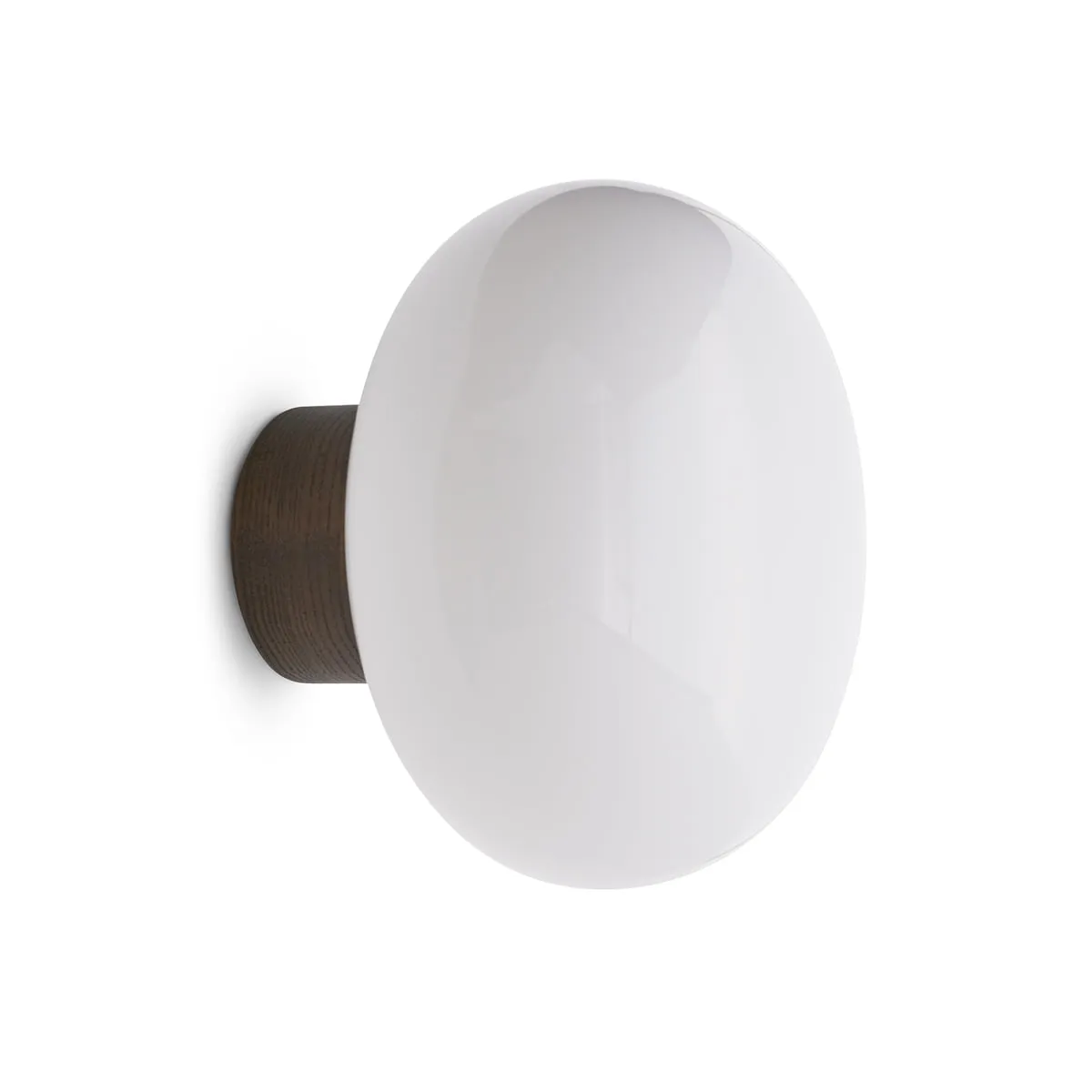 New Works - Karl-Johan wall light, smoked oak / opal glass