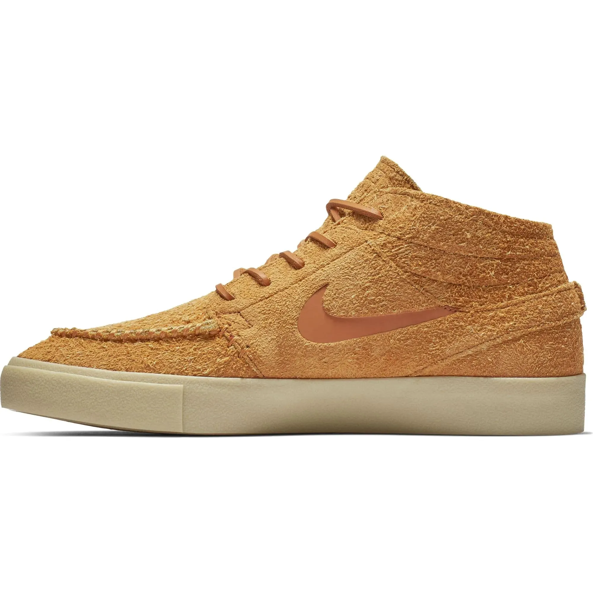 Nike SB Zoom Janoski Mid Crafted Skate Shoes in Cinder Orange/Team Gold