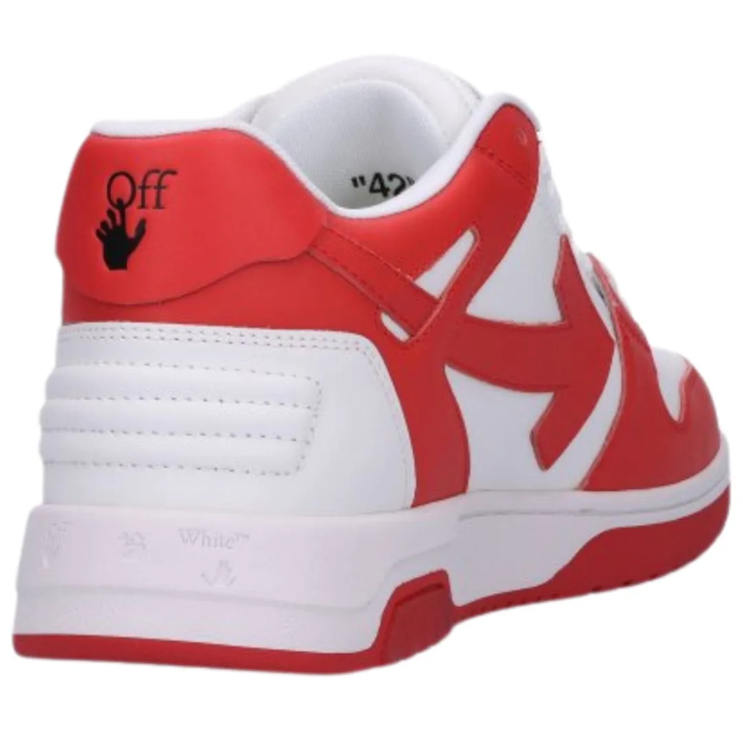 Off White Men's Sneakers - Red Color - Style Omia189S23Lea0012501