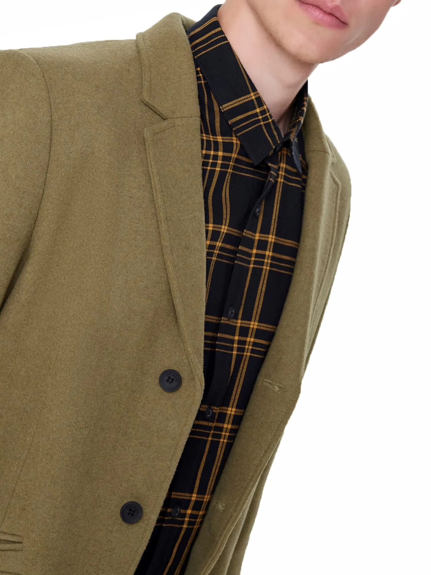 Only & Sons Julian Lead Gray Wool Coat