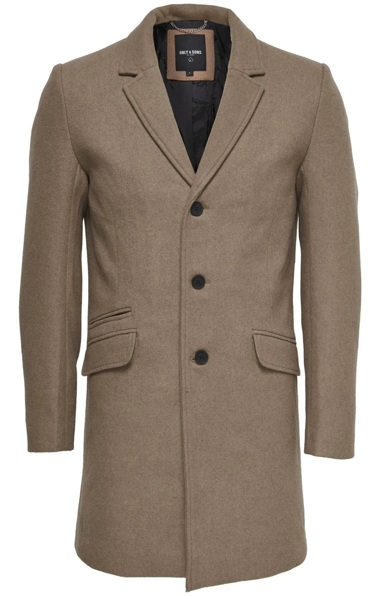 Only & Sons Julian Lead Gray Wool Coat