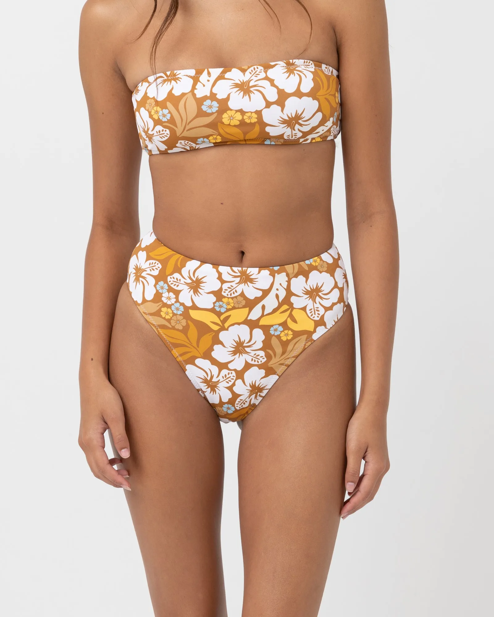 Pacific Floral Golden High Waist Pants