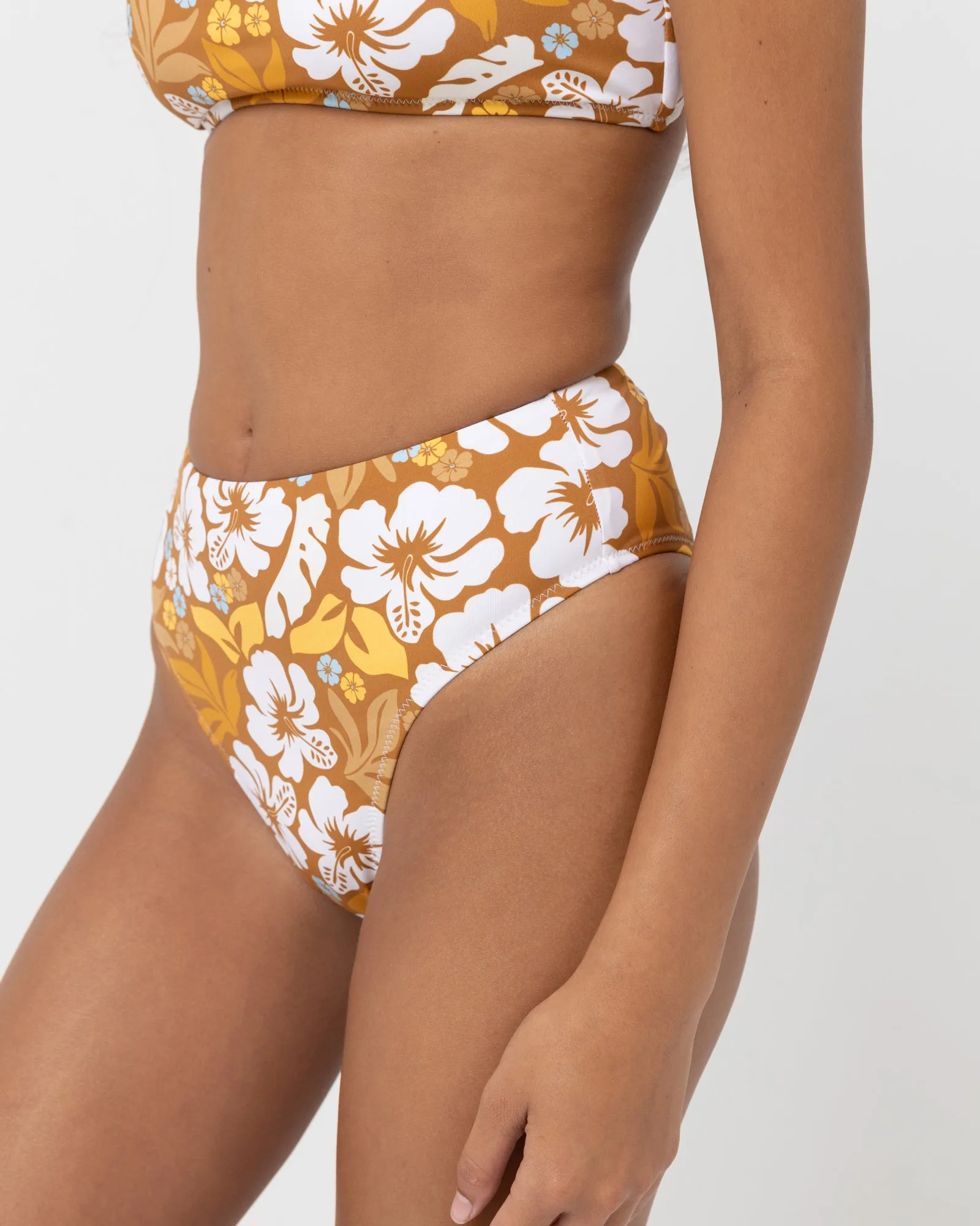 Pacific Floral Golden High Waist Pants