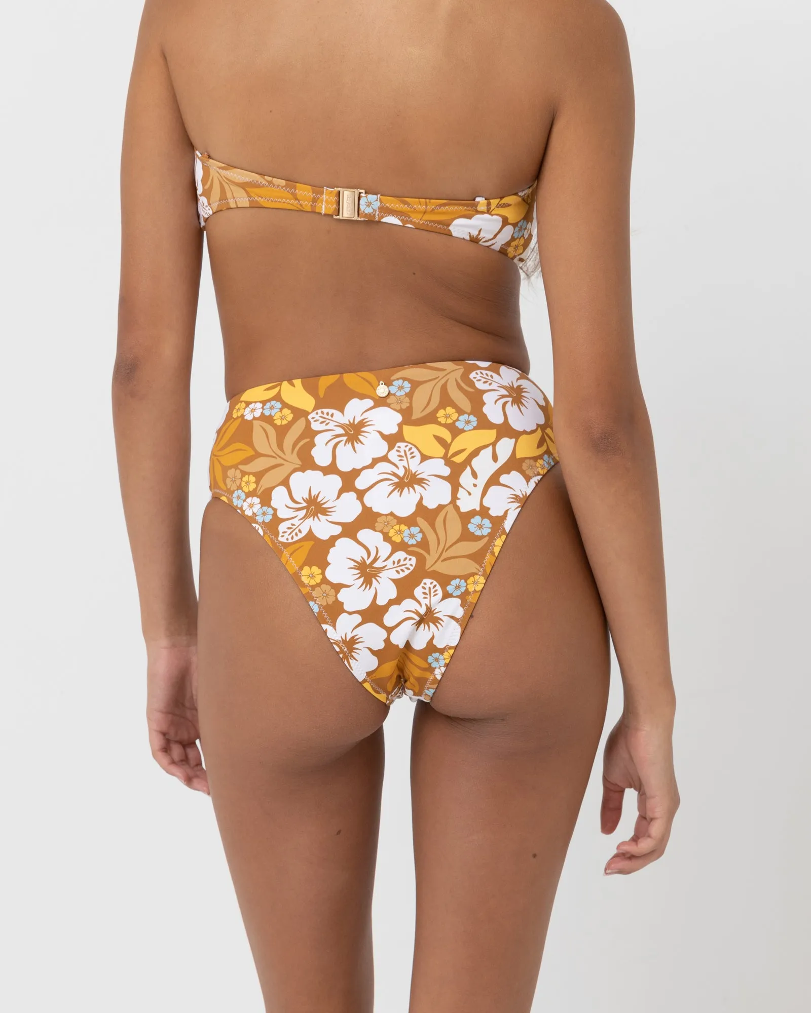 Pacific Floral Golden High Waist Pants