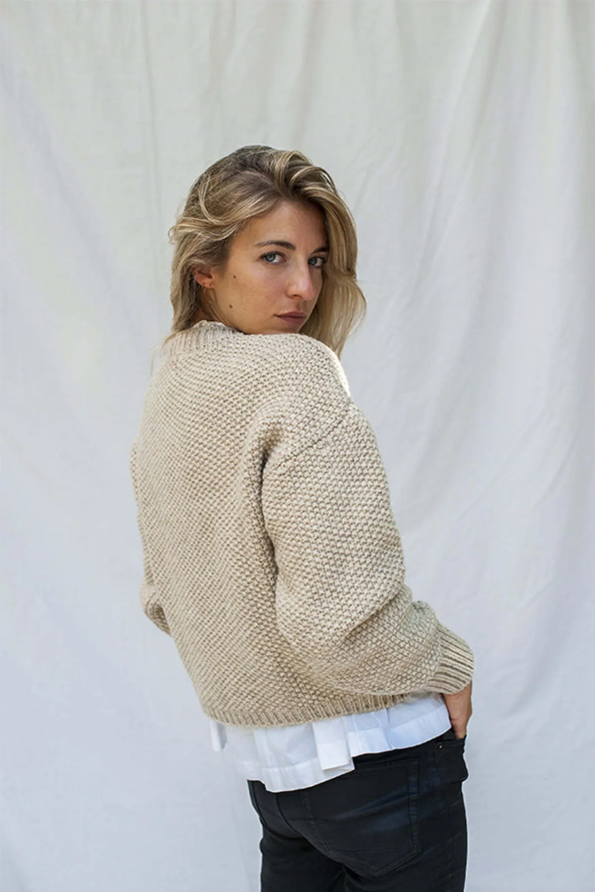 PAOLA Wool Sweater in Neutrals