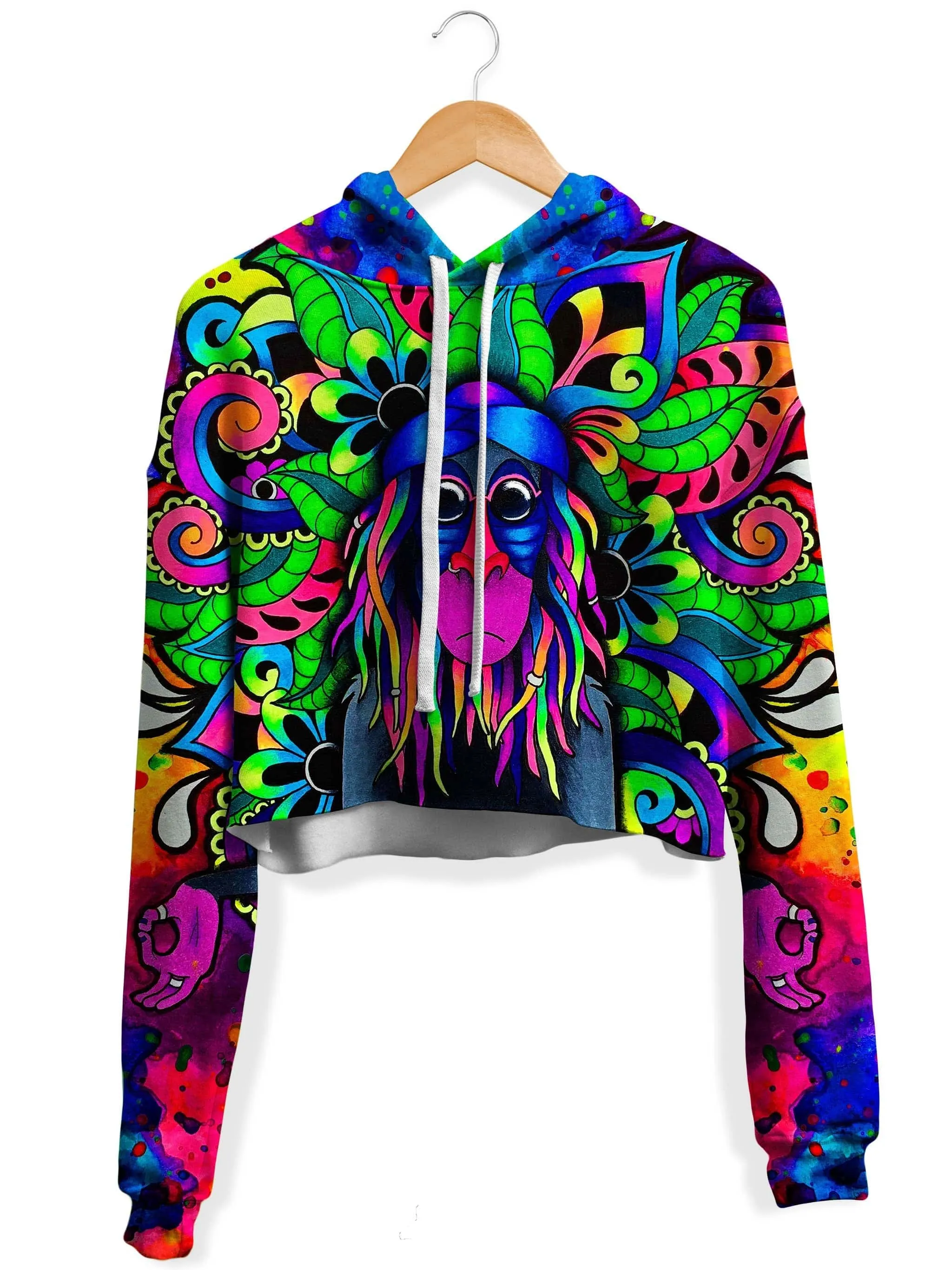 Clearance Peace Rafiki Fleece Crop Hoodie