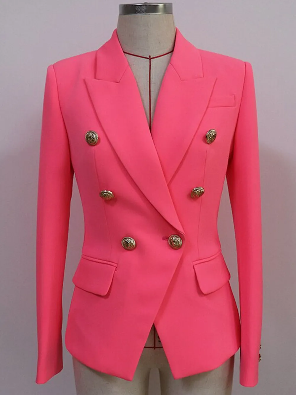 Pink Double Breasted Blazer