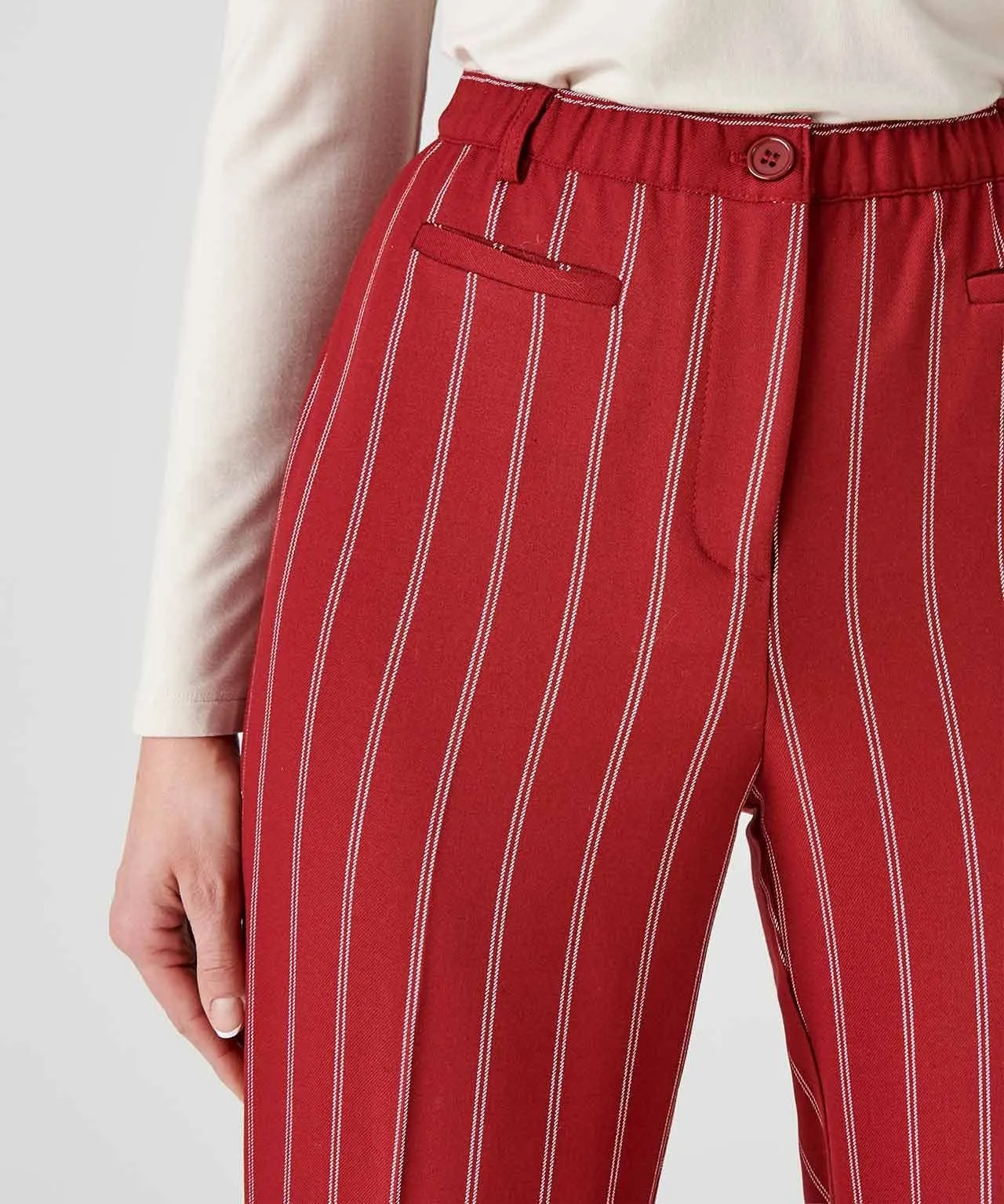 Pinstripe Tummy Slimming Trousers