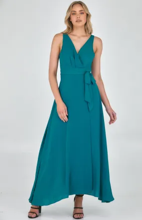 Maxi Dress with Front Pleat Detail (SDR1101B)