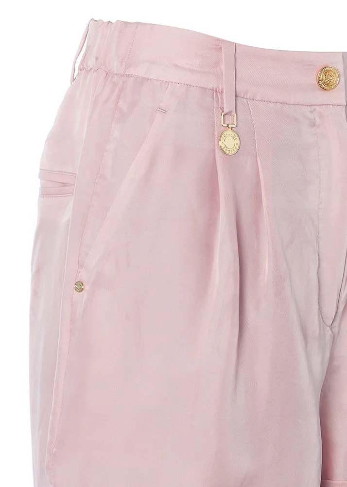 Pleated Safari Shorts Blush