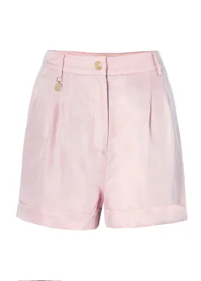 Pleated Safari Shorts Blush