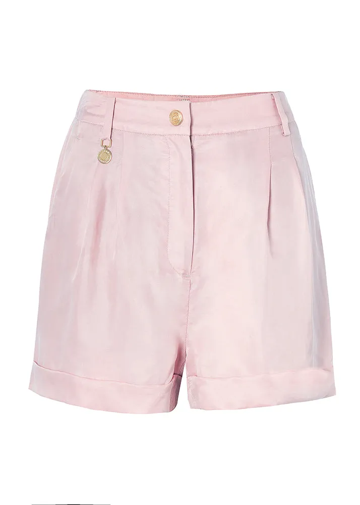 Pleated Safari Shorts Blush