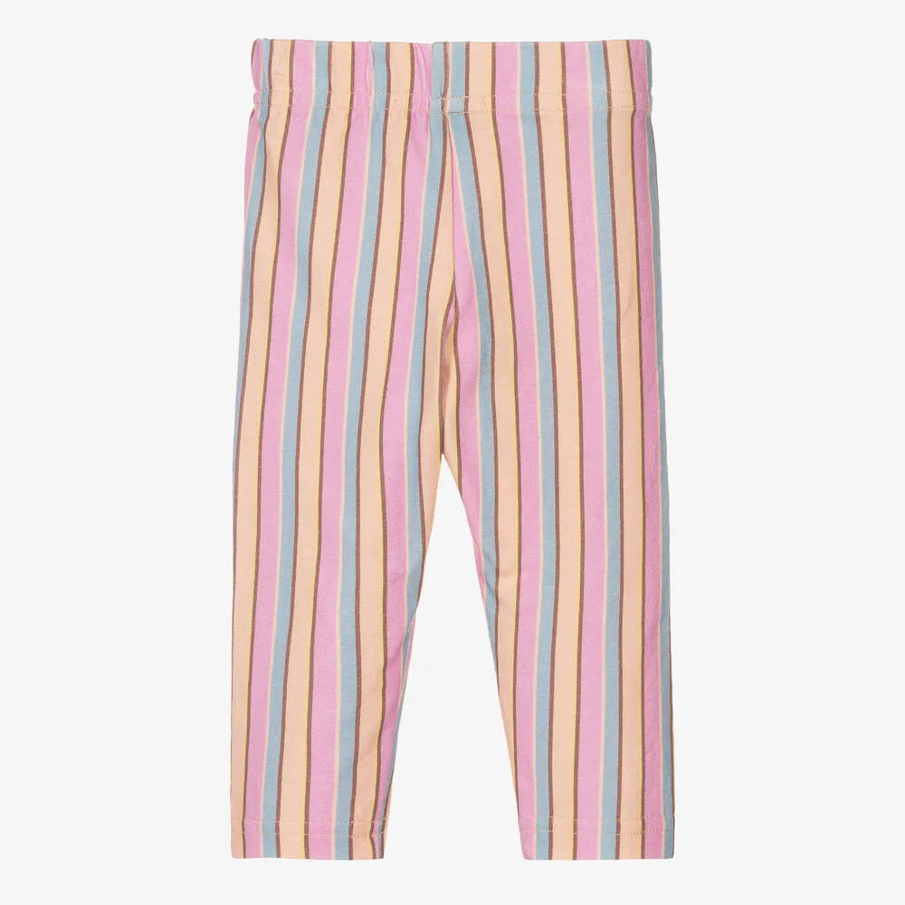 Purple Striped Leggings for Baby Girls