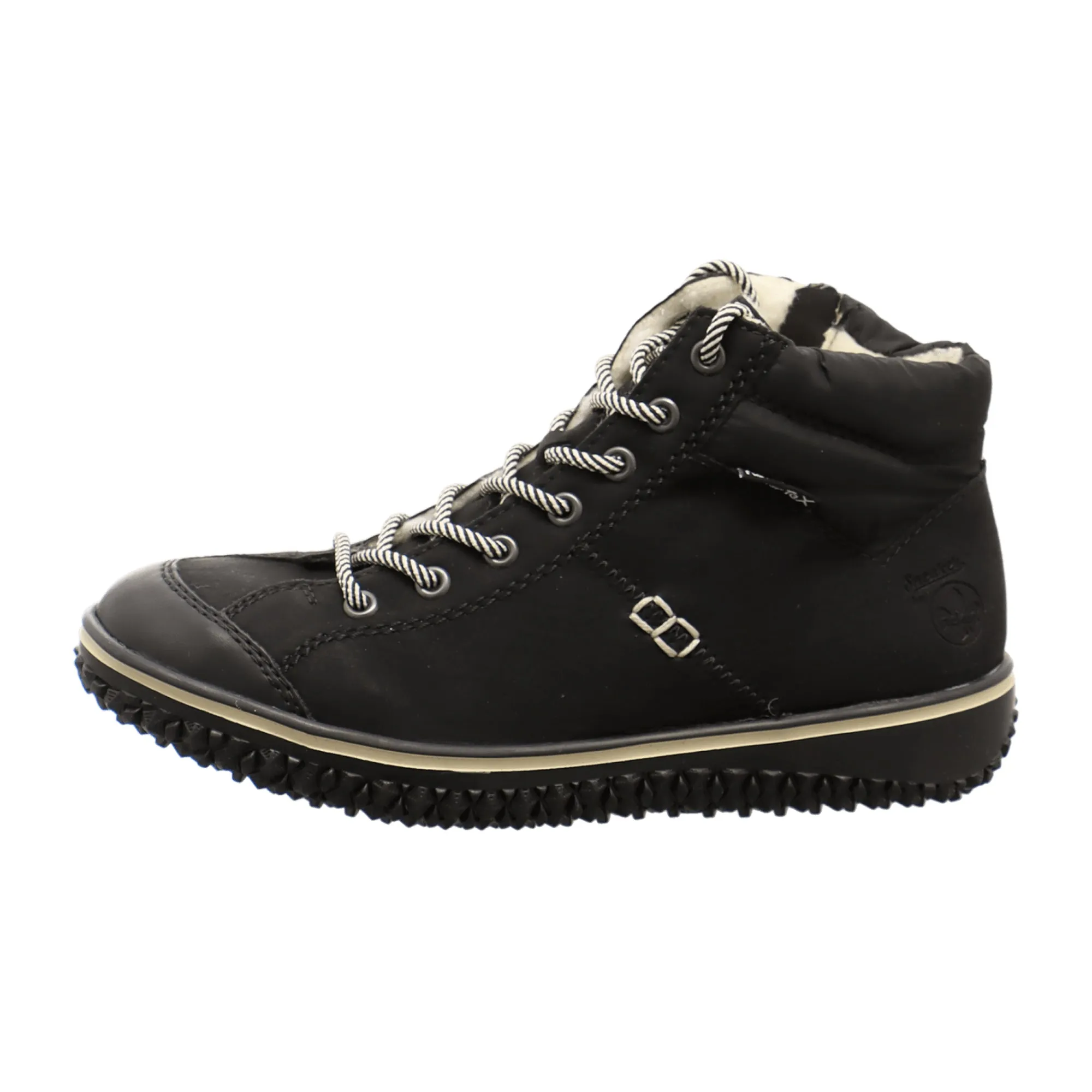 Rieker Black Women's Lace-Up Shoes with Warm Lining and TEX-Membrane Protection: Shop Now