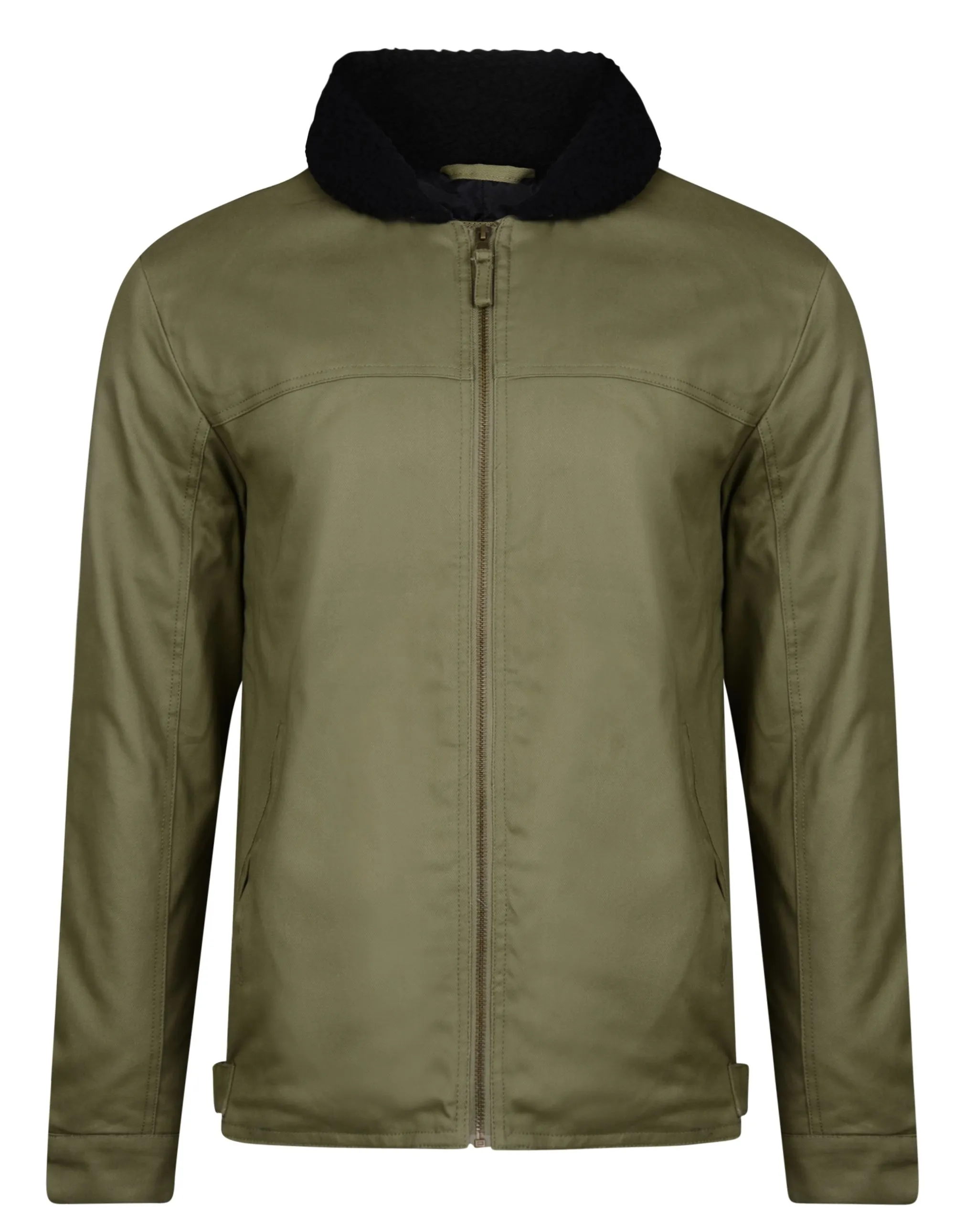 Ringspun Military Cotton Borg Collar Flight Jacket