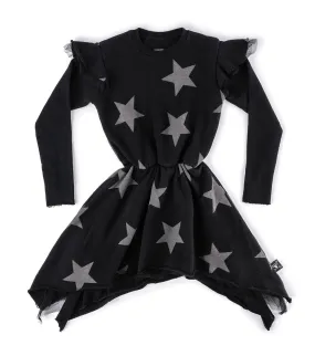 ruffled sleeve star dress
