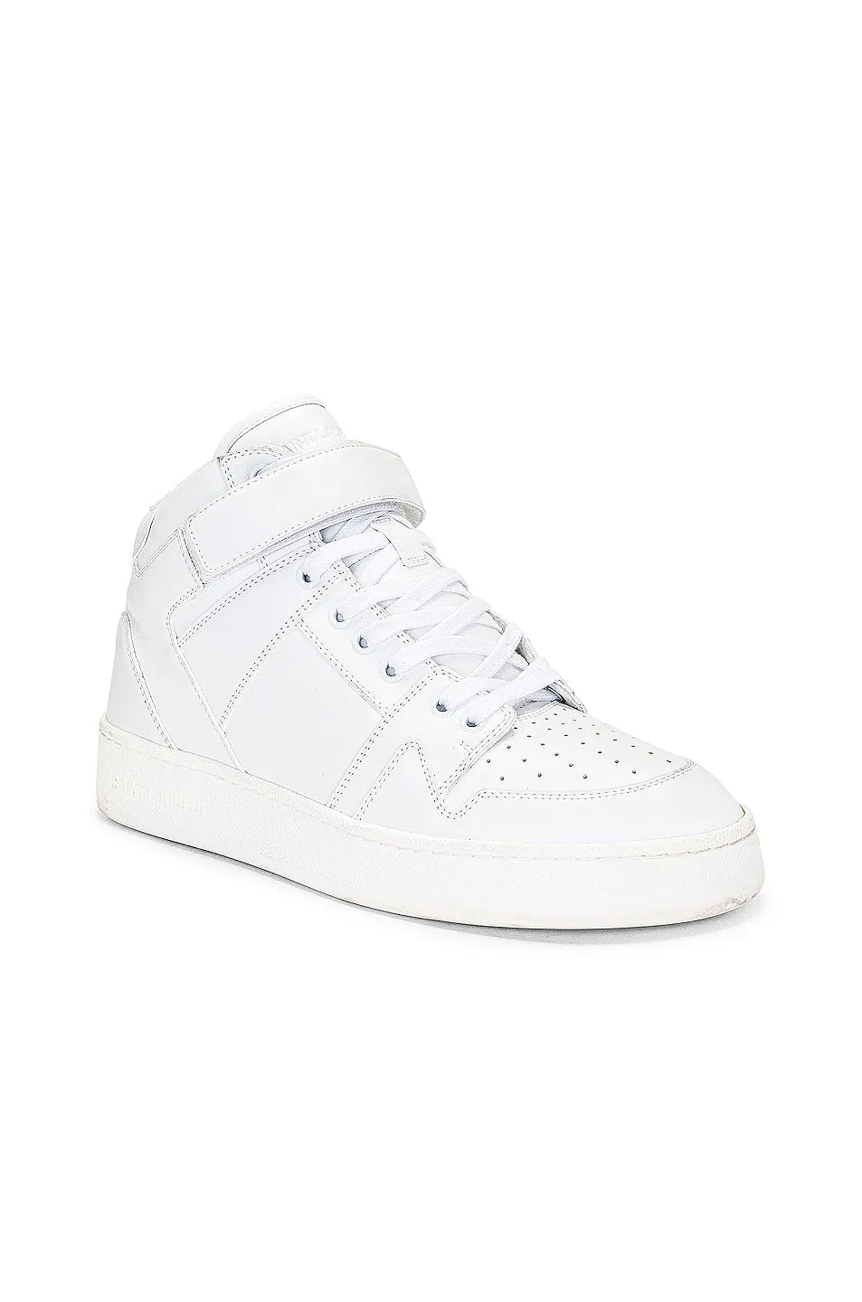 Saint Laurent Lax Mid Sneaker - Top Results: Saint Laurent Men's Lax Mid Top Sneaker in Black Leather.