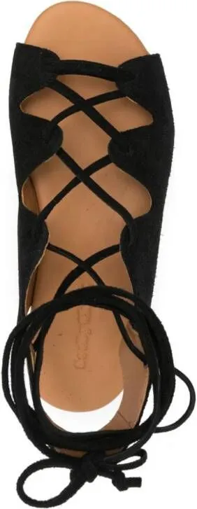 Black Suede Platform Sandals by See by Chloé