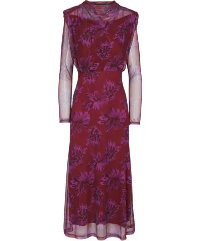 See Iou Women's Elise Pink Purple Burgundy Dress