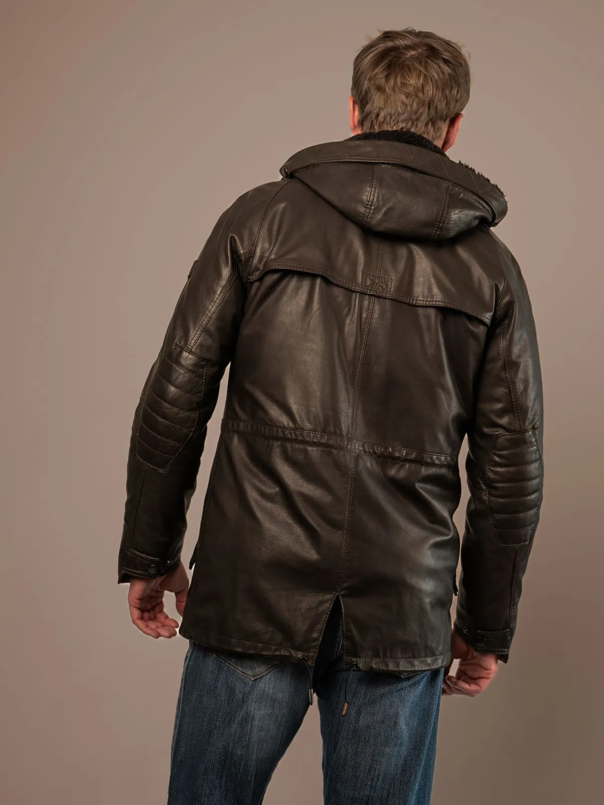 Sherman Men's Leather Coat - 3699.00 Euros.