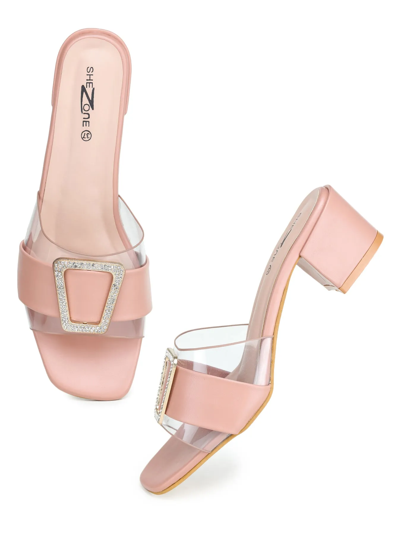 Shezone  Peach Women Heels