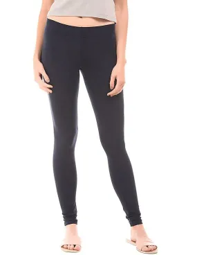 Solid Cotton Stretch Leggings