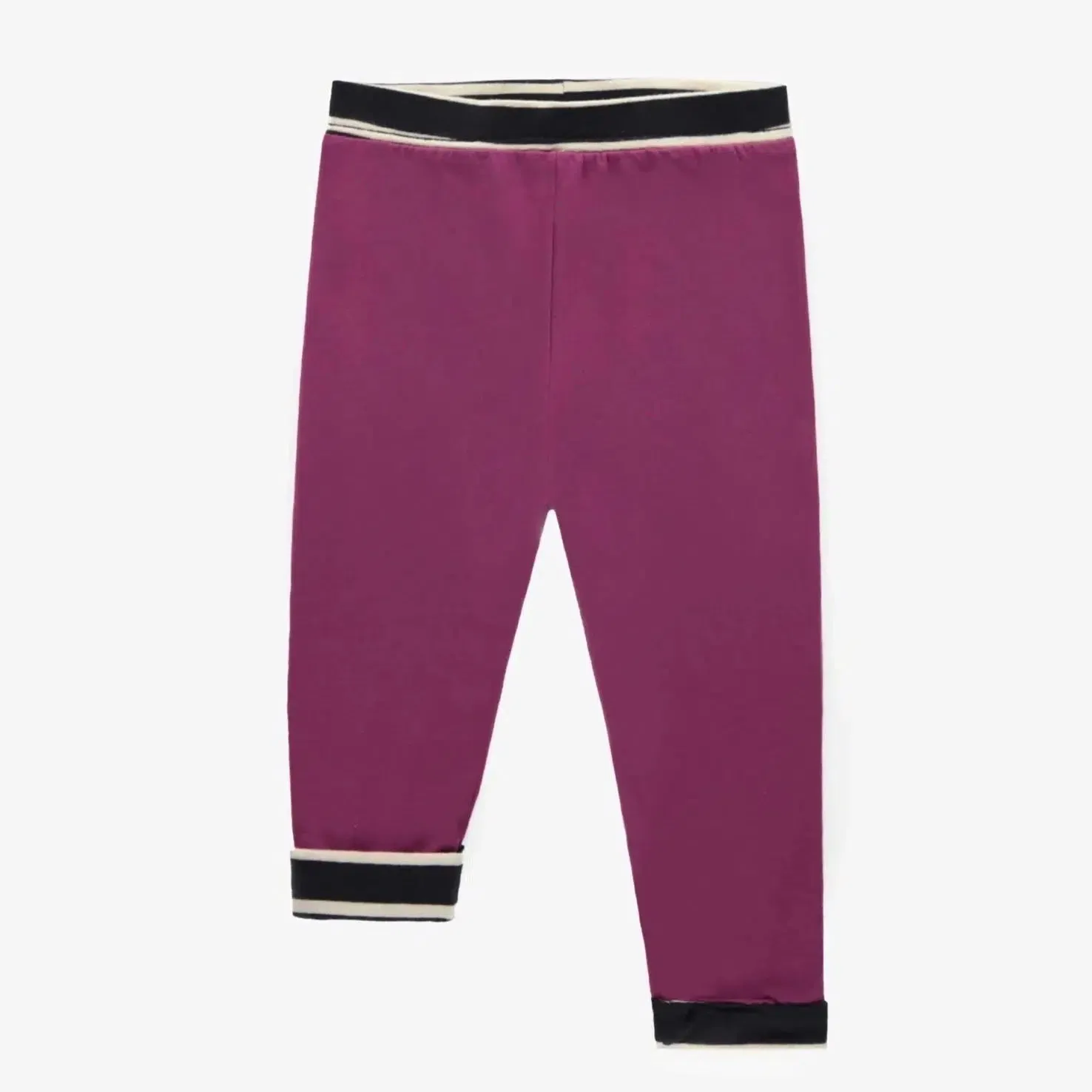 Souris Mini Reversible Leggings Navy Cream Stripe