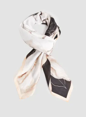 Square Scarf with Floral Print