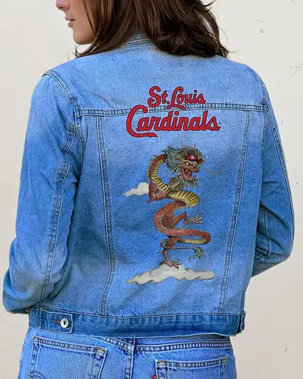 St Louis Cardinals Trucker Jacket by William