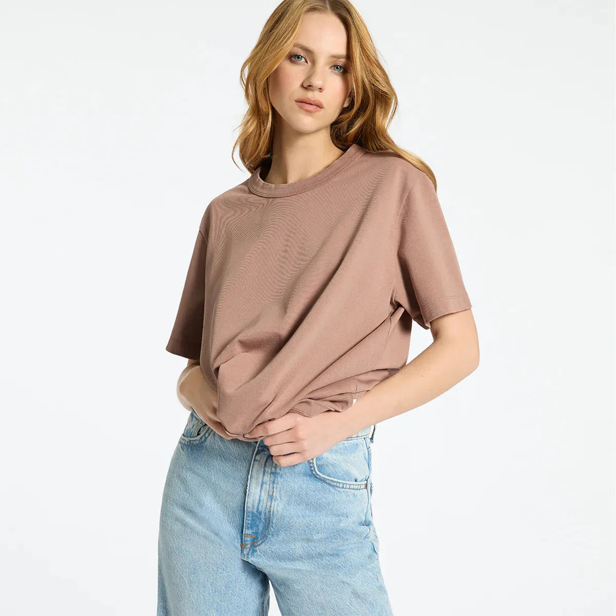 Status Anxiety Feels Right Tee Dusty Rose