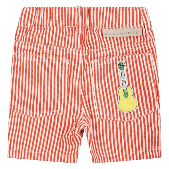 Stella McCartney Baby Red And White Striped Shorts