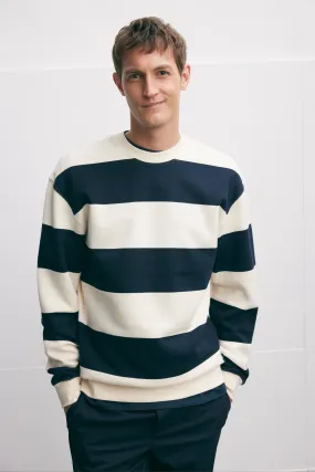 Striped Sweater with Bold Design - Shop Now