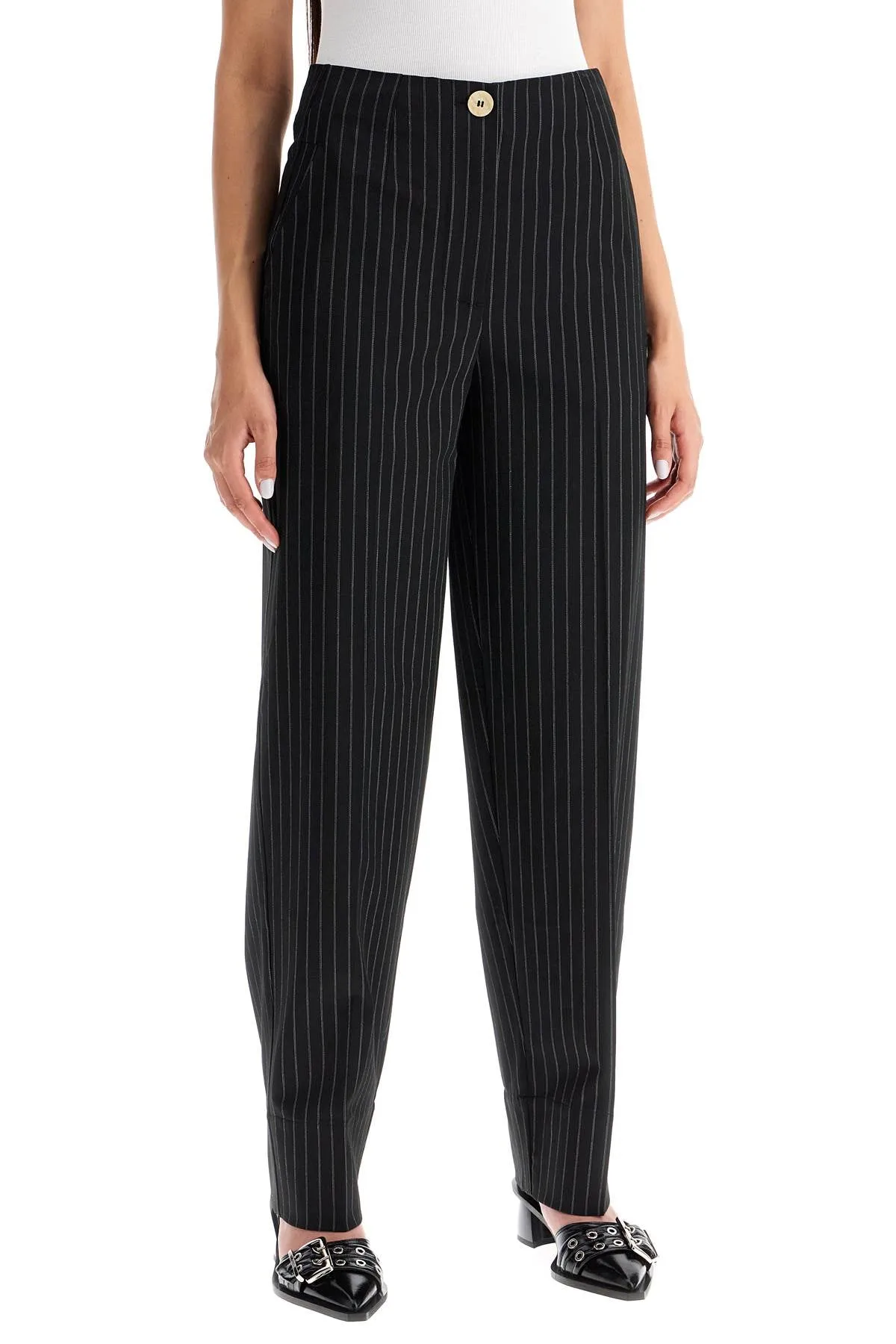 TAPERED STRIPED TROUSERS