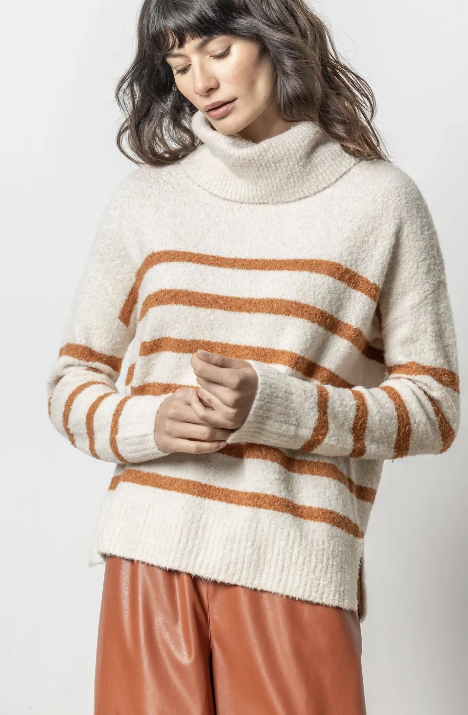 Striped Turtleneck Jumper