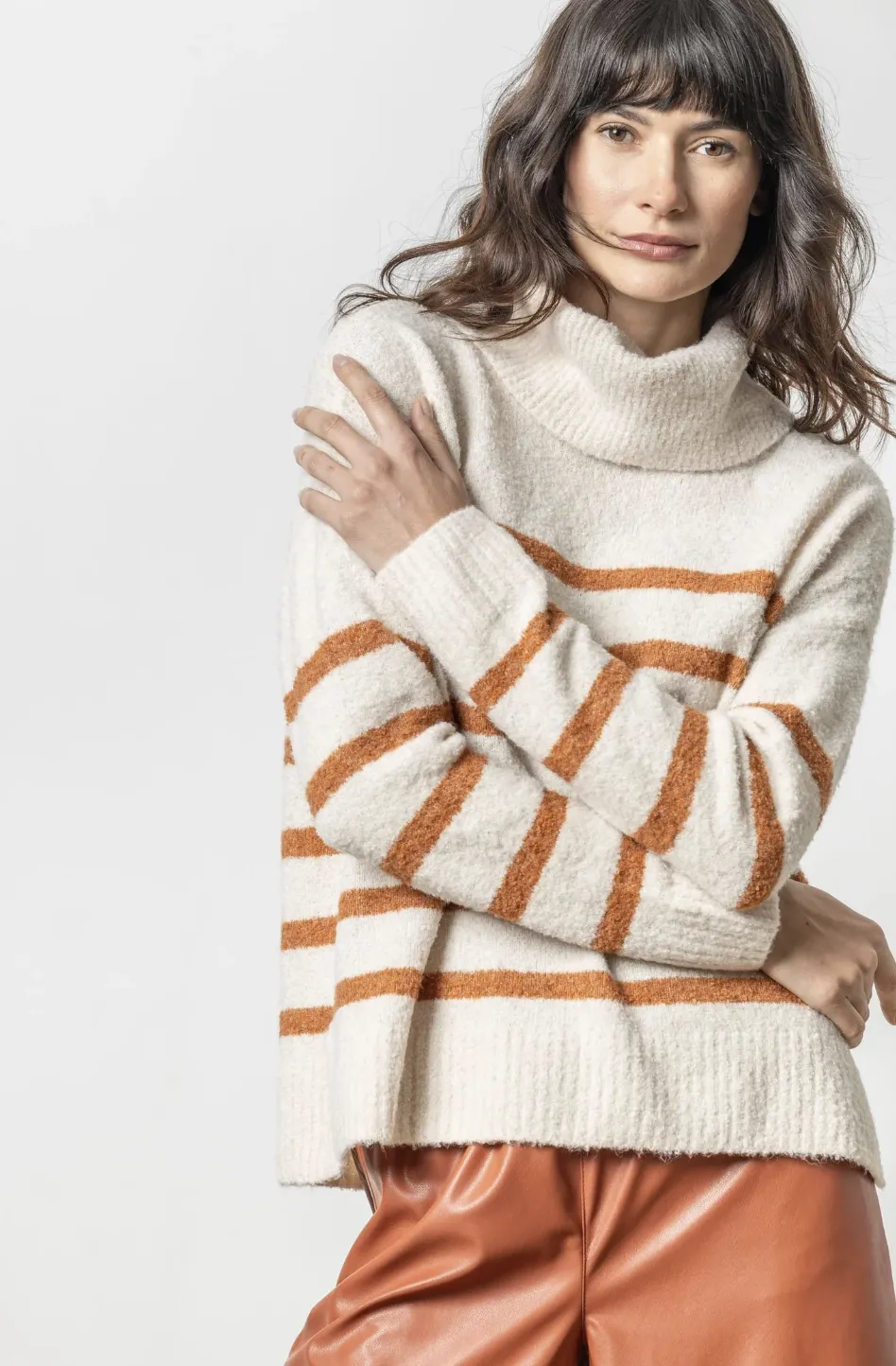 Striped Turtleneck Jumper