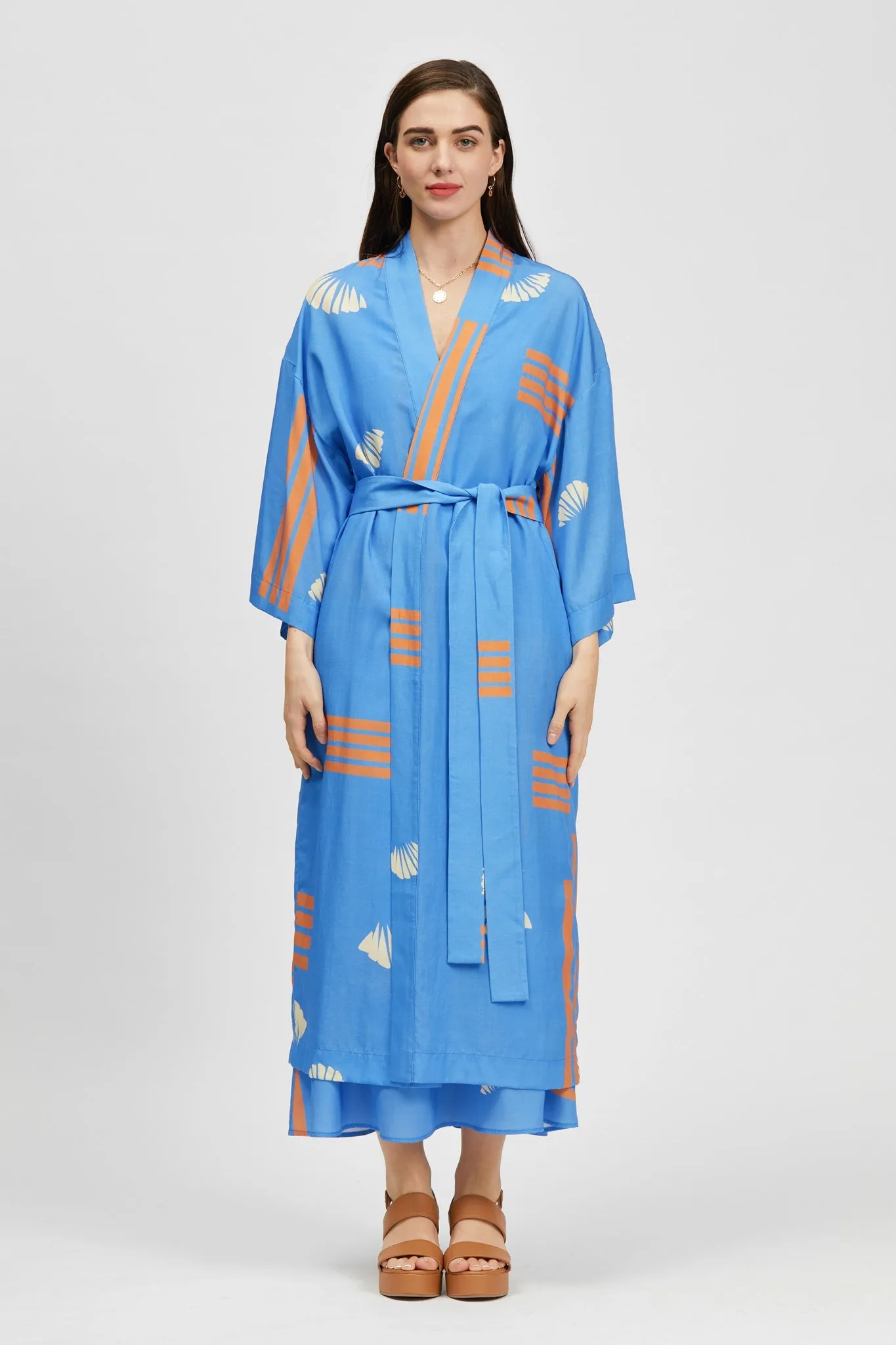 Sun Robe Seashell Print