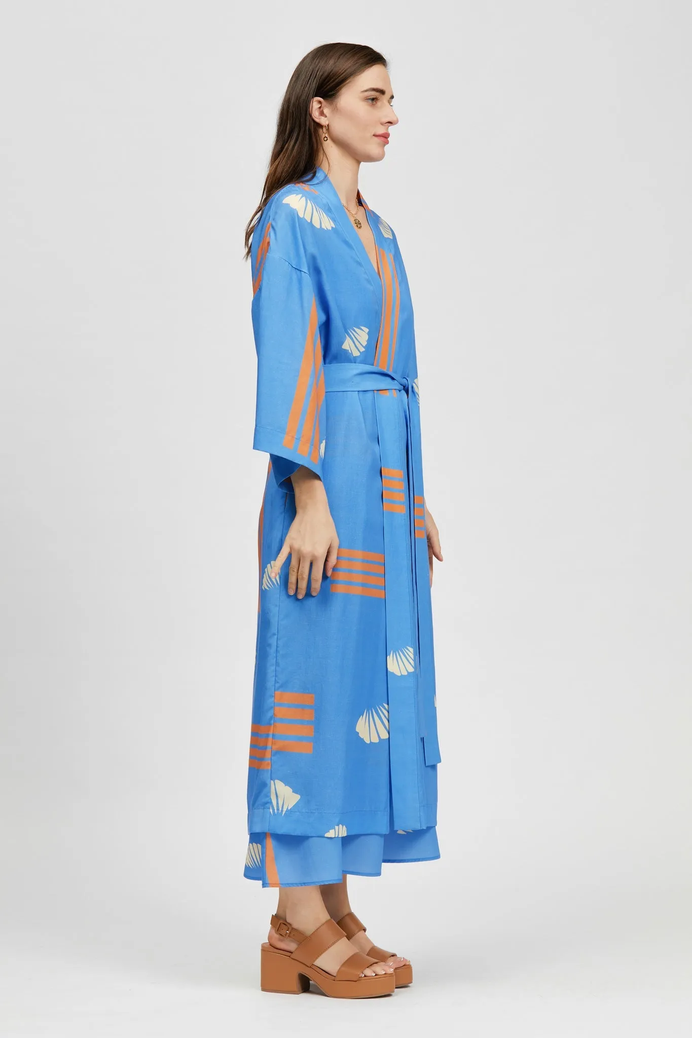 Sun Robe Seashell Print