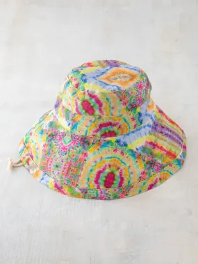 Sunny Day Rainbow Tie-Dye Bucket Hat for Spring