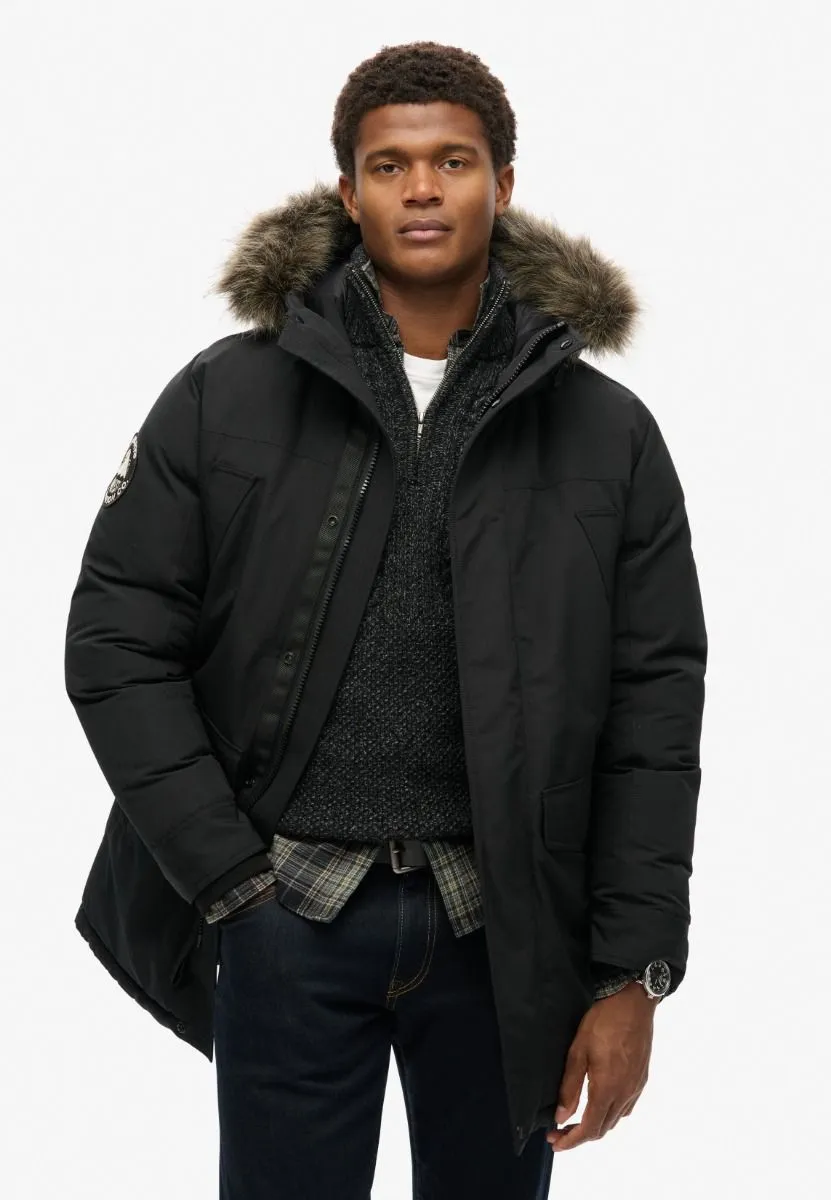 Superdry Jet Black Everest Faux Fur Parka Jacket