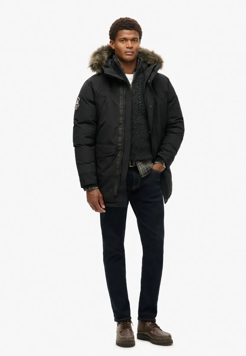 Superdry Jet Black Everest Faux Fur Parka Jacket