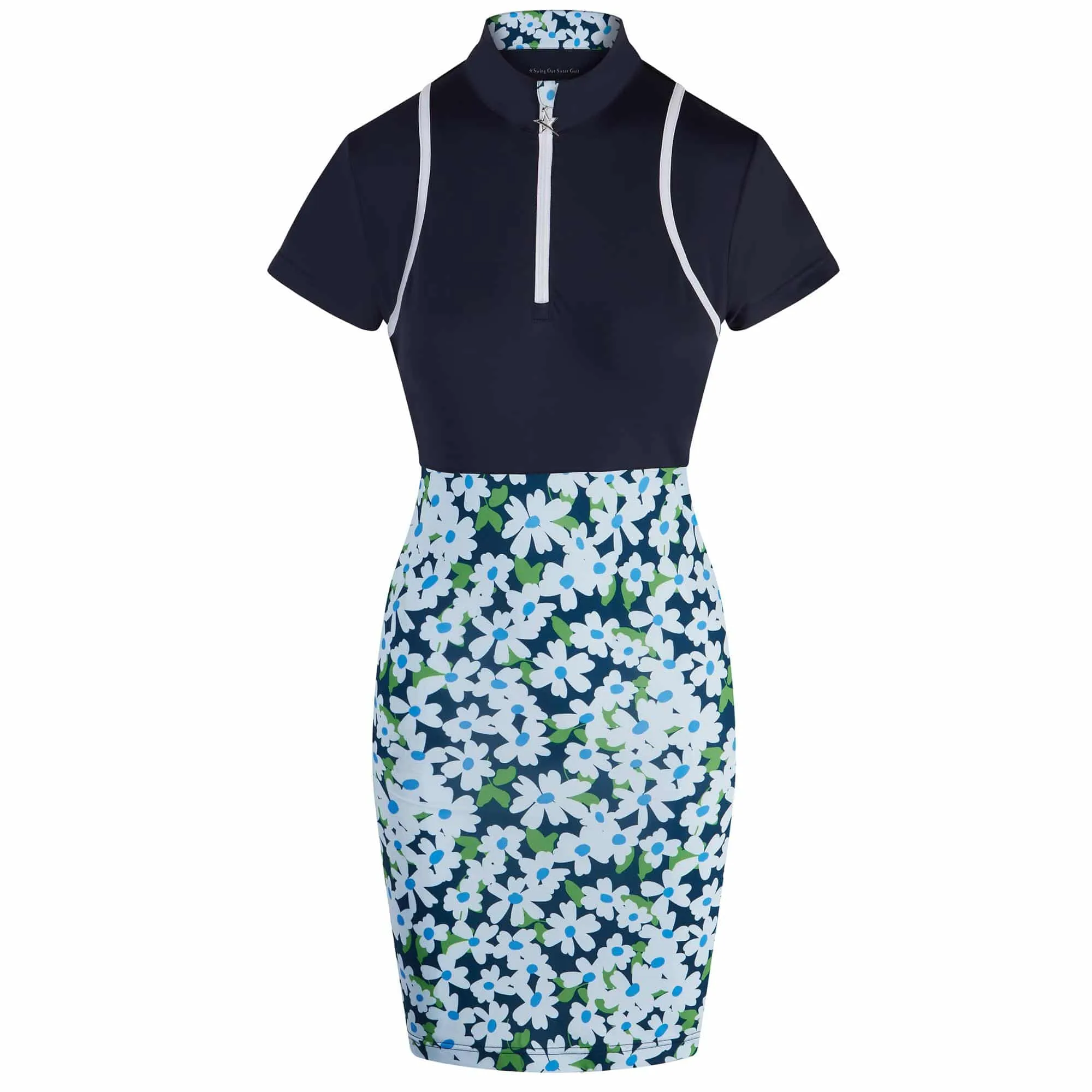 Swing Out Sister Cap Sleeve Ladies Golf Dress Daisy Chain