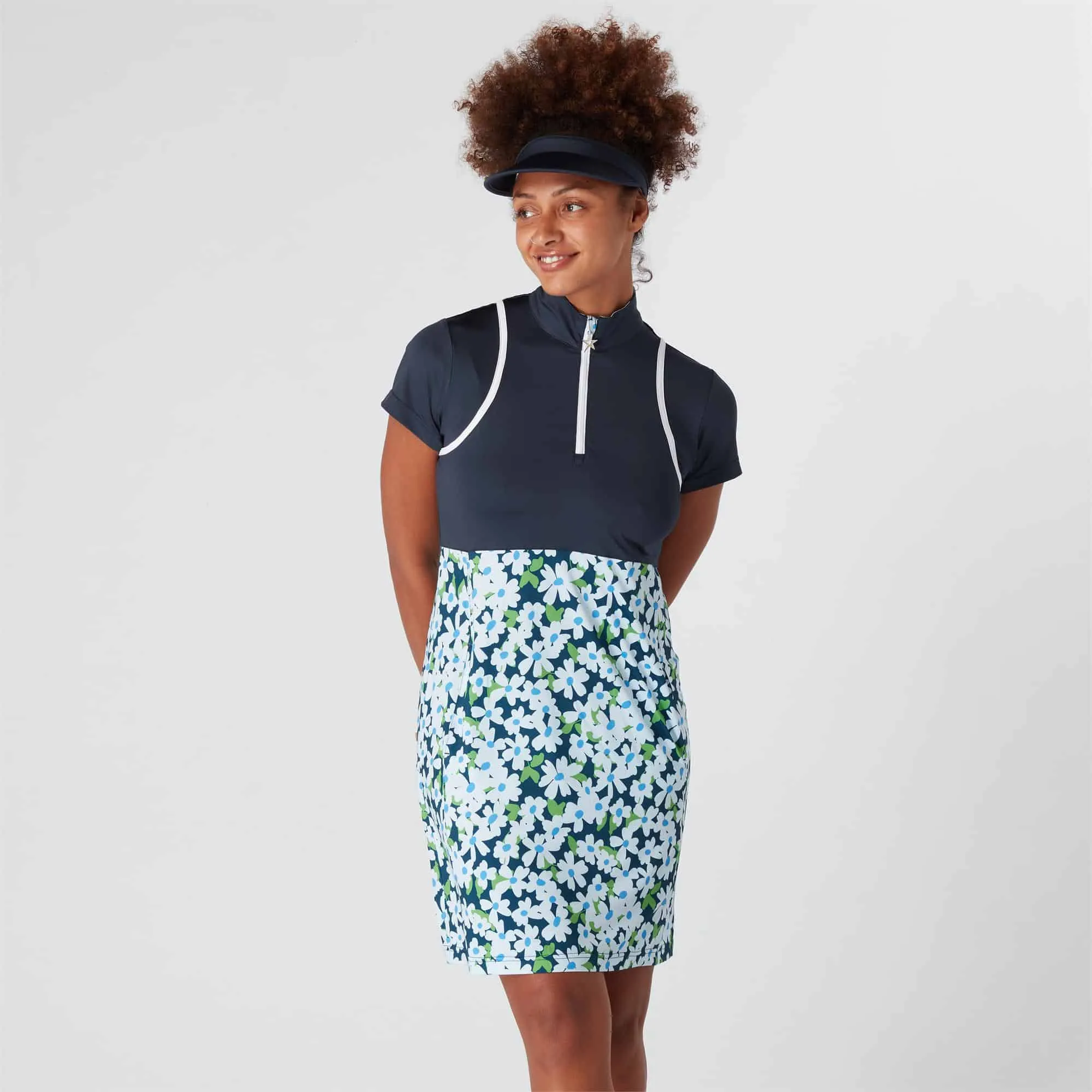 Swing Out Sister Cap Sleeve Ladies Golf Dress Daisy Chain