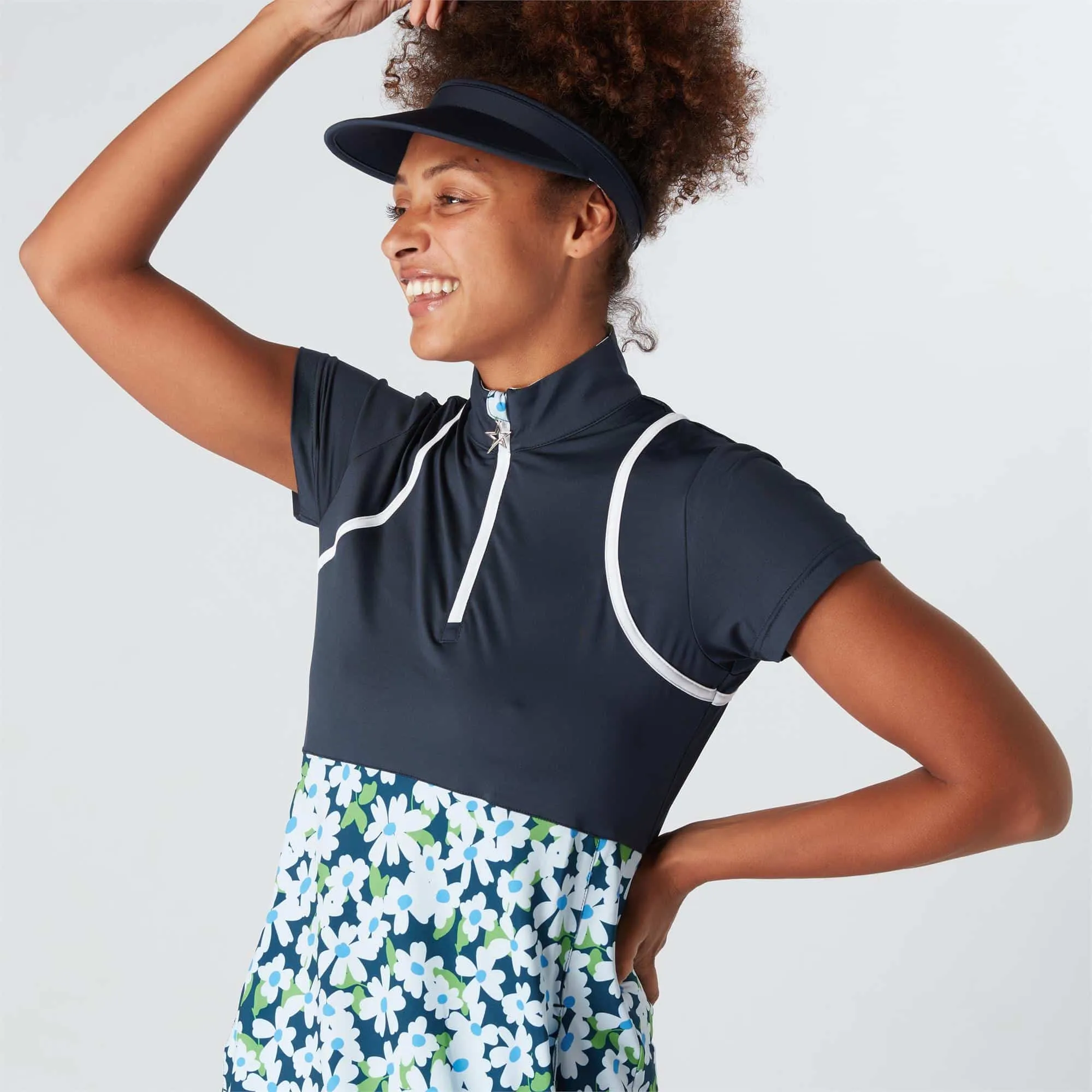 Swing Out Sister Cap Sleeve Ladies Golf Dress Daisy Chain