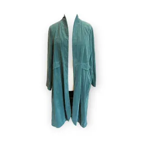 Teal Green Corduroy Coat - Wendy Trendy