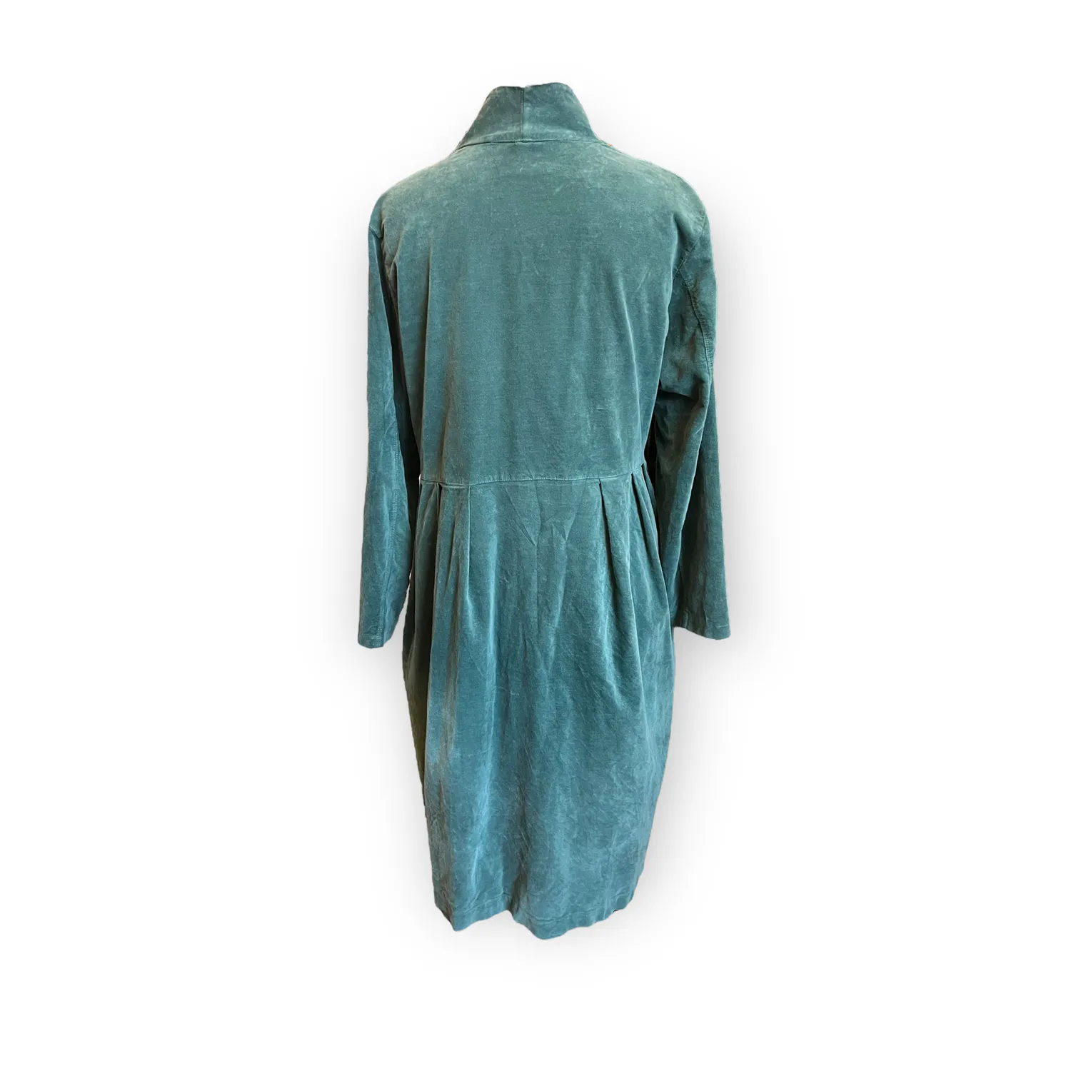 Teal Green Corduroy Coat - Wendy Trendy