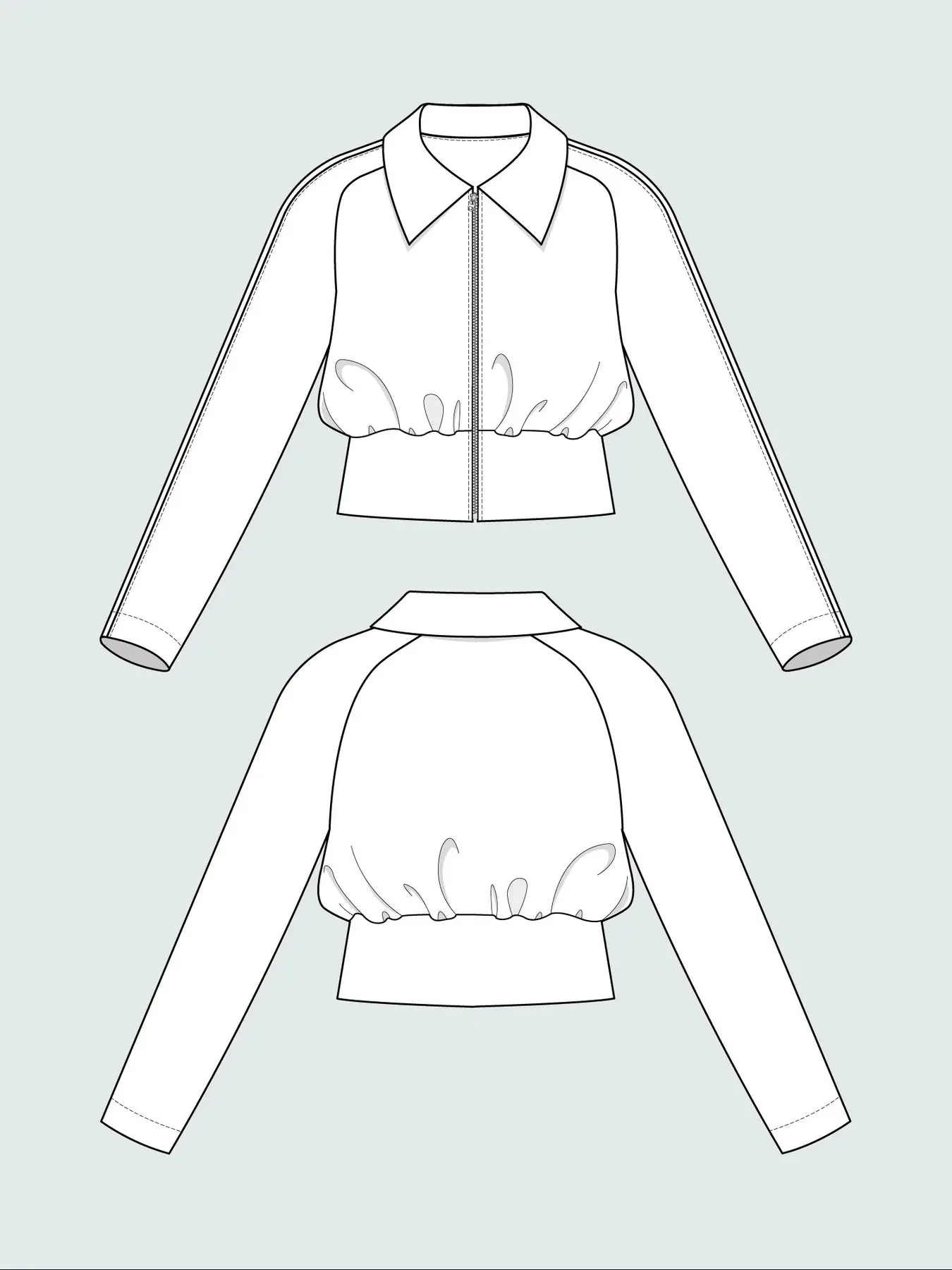 Cropped Jacket Sewing Pattern for XL to 3XL by THE ASSEMBLY LINE