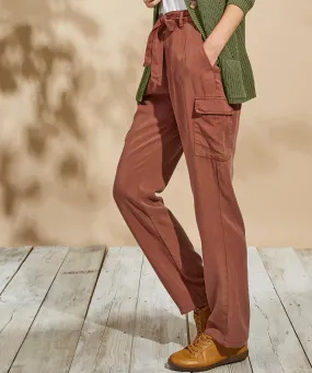 Cargo Trousers with Waist Tie