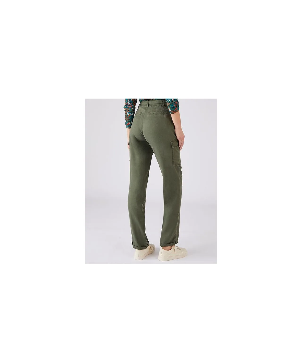 Cargo Trousers with Waist Tie