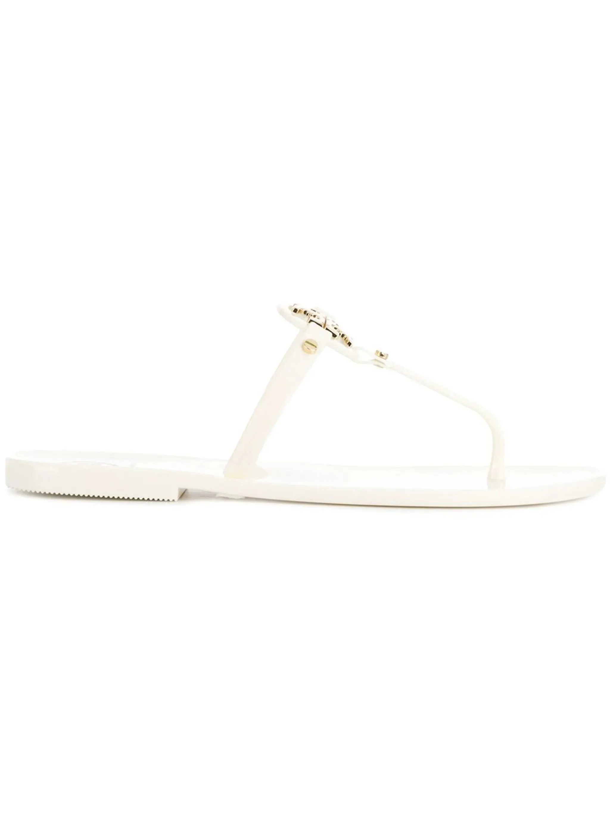 TORY BURCH Miller White and Gold Sandals