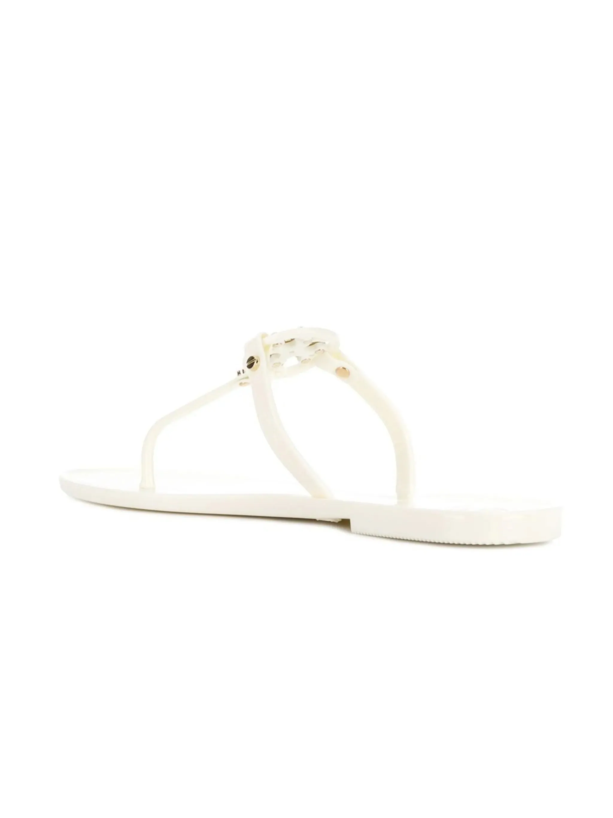 TORY BURCH Miller White and Gold Sandals